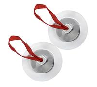 Abaodam 1par Mini Cymbals De Percusión Musical Para Danzar Zills De Mano y Resistentes Color Plateado