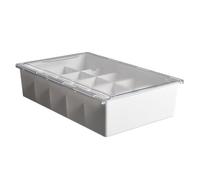 Abaodam 1pieza Caja de Almacenamiento con Tapa para Ropa Interior y Calcetines Organizador de Compartimentos Transparente Tipo para Armarios Diseño Clasificador para Orden y Ahorro