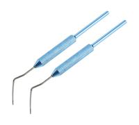 Abaodam 2 Agujas Móviles para Apicultura con Mango de Aluminio Azul, Herramienta de Cambio de Aguja para Cría y Transferencia de Larvas de Abeja, Equipo Esencial para Colmenas