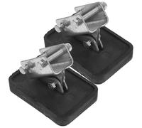 Abaodam 2 Almohadillas para Pies de Escalera de Hierro y Goma, Diseño Retráctil Resistente al Desgaste, Funda Protectora para Escalera Negra, Accesorio Adecuado para Uso en Casa