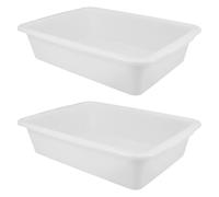 Abaodam 2 Bandejas Rectangulares Ideales para Laboratorios de Enseñanza E Investigación para Laboratorio de Plástico a Prueba de Derrames Material Resistente y Gran Capacidad