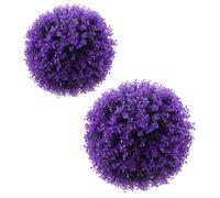 Abaodam 2 Bolas de Eucalipto Artificial de Plástico para Decoración de Jardín y Boda, Fáciles de Decorar Mantenimiento, Juego de 2 Unidades