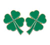 Abaodam 2 Broches de Trébol de Cuatro Hojas de Aleación para Mujer, Símbolo de Suerte y Felicidad, Compactos y Elegantes para Fiestas y Vacaciones