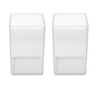 Abaodam 2 Cajas Expositoras para Medallas Blancas Vitrina Pequeña de Plástico para Colección y Exhibición de Medallas Individuales Organizador de Escritorio Adecuado para Premios