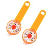 Abaodam 2 Colgantes Luminosos para Perro Luz LED Naranja Recargable por Usb, Anillo Reforzado y Parpadeo para Paseos Nocturnos Seguros