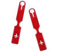 Abaodam 2 Etiquetas de Equipaje para Maletas de Viaje Identificadores de Plástico Rojo Resistentes y Fáciles de Identificar Accesorios para Maletas Ideales para Viajes y Transporte