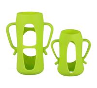 Abaodam 2 Fundas Protectoras de Silicona para Biberón, Portátil y Ligera, Asas Dobles, 160 Ml y 240 Ml, para Proteger y Facilitar el Uso