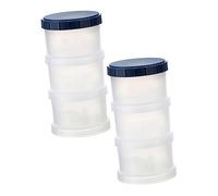 Abaodam 2 Juegos caja de leche en polvo reutilizable bolsas recipientes para alimentos bebe recipientes comida bebe recipiente de leche en polvo Estuche de leche en polvo de 3 capas
