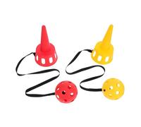 Abaodam 2 Juegos Juguetes para y Atrapar Bolas Infantiles Colores Rojo y Amarillo para Actividades al Aire y Piscina para Niñas