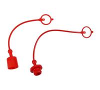 Abaodam 2 Juegos Tapones Antipolvo Hidráulicos Rojos de PVC para | Cubiertas Protectoras para Acopladores Rápidos, Ajuste Plano, Juego, Uso Industrial