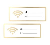 Abaodam 2 Letreros Acrílicos para Señal Wifi Contraseña, Ideales para Uso en Supermercados y Retail, Material Acrílico Resistente y Diseño para Mostrar Nombre y Clave Wifi