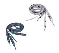 Abaodam 2 pares Cordones Deportivos Estampados de Poliéster Lazos Planos para Zapatillas Calzado Casual y Deportivo Estilo Étnico con Motivos Totémicos y