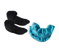 Abaodam 2 Pares Cubre Cuchillas para Patines de Hielo Profesionales Reutilizables Fundas Suaves y Fáciles de Lavar para Patines Artísticos Colores Negro y Azul
