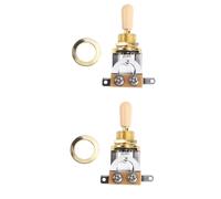 Abaodam 2 Pastillas De Guitarra Con 3 Botones De Encendido Y Apagado Construcción Robusta Acabado Dorado.