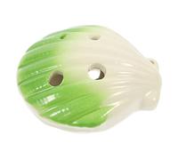 Abaodam 2 Piezas 6 ocarina collar de conchas de mar gargantilla de concha instrumento musical organo musical principiantes practican instrumento de viento cerámica Green