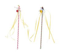 Abaodam 2 Piezas Adelanto Navideño De Gato Juguetes para Gatos Divertidos Palitos Navideños Interactivos Juguetes Varillas para Jugar Interiores