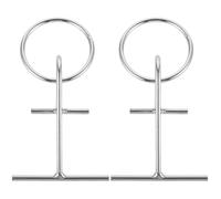 Abaodam 2 Piezas Anillo de Amarre Metálico para Muelles Anillo de Amarre Portátil para Cleat de Muelle Resistente Accesorio Multiusos para Seguridad