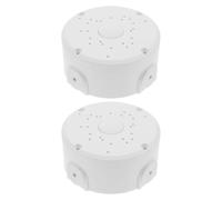 Abaodam 2 Piezas Base de Montaje para Cámara de Seguridad Exterior Diseño Multihueco y Resistente al Agua, Caja de Conexiones de Plástico para Comunidades y Escuelas
