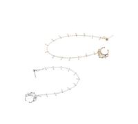 Abaodam 2 Piezas Cadenas para Aro De Nariz Joyería De Imitación De Perla Pendiente Colgante Nariz Borla Punk Piercings Tabique Nasal