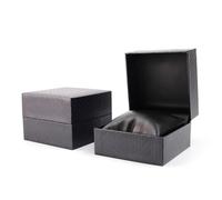 Abaodam 2 Piezas Caja de Reloj de Papel Especial, Elegante y Simple | Organizador Negro para Tienda y Uso Personal, Cojines Extraíbles, Protección de Colección
