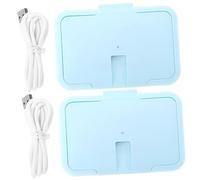 Abaodam 2 Piezas Calentador Toallitas Húmedas Calentador Pañuelos Húmedos Portátil Calentador Portátil Calefactor Portátil Pañales Bebé Viajar Abdominales Limpiar Caja Familiar