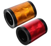 Abaodam 2 Piezas Casquillos Resistentes al Desgaste de Protección para Palos Fundas Prácticas Color Rojo y Naranja