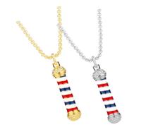Abaodam 2 piezas Collares para Barberos con Colgante Giratorio de Lámpara Plata Joyería Creativa para Salón y Estilo Personal Accesorios para Mujeres y Hombres