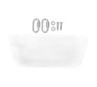 Abaodam 2 Piezas Comedero Colgante para Aves de Corral Alimentador para Gallinas y Gansos con Sistema de Clips de y Limpiar Capacidad para Heno y Verduras Color Blanco
