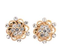 Abaodam 2 Piezas Cufflinks For Women Bling Rhinestone Button Covers Metal Decorative Shirt Sleeve Accessories Elegant Jewelry For Formal Wear And