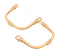 Abaodam 2 Piezas de Asa de Tetera de Bambú Beige en Forma de U, Accesorios Rústicos para Tetera Manejo Cómodo y Protección contra Quemaduras