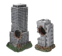 Abaodam 2 Piezas Decoración Acuario Ruinas Antiguas Castillo de Resina Refugio Escondite para Peces Edificios Modelo Ciudad para Paisajismo Acuático Realista