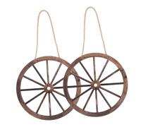 Abaodam 2 piezas Decoración de Pared Rústica de Madera con Diseño Circular para Bar Cobertizo y Granja Decoración Colgante Estilo Vintage para Interiores y Exteriores