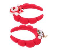 Abaodam 2 Piezas Diademas Navideñas de Esponja con Cabeza de y Gorro de Santa Claus Accesorios Cómodos para Fiestas de Navidad y Eventos Festivos