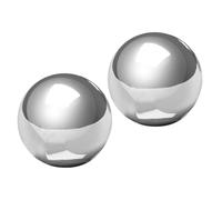 Abaodam 2 Piezas Esfera de Jardín de Acero Inoxidable Pulida a Espejo, Bola Hueca Reflectante de 7 Pulgadas Acabado Moderno para Decoración Exterior y Ambientes Comerciales