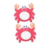 Abaodam 2 Piezas Espejo de Baño para Pequeños Eva con Diseño de Cangrejo Rojo Juguete Educativo para Desarrollar Habilidades de Observación Hora del Baño