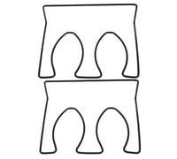 Abaodam 2 Piezas Estante para Guardar Botas Zapatero para Puerta Colgador de Zapatos para Puerta Estante para Zapatos de Pared Estante de Zapato de bambú Porta Zapatos Hierro Forjado Black