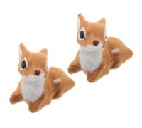 Abaodam 2 Piezas Figuras de Reno de Peluche Decoración Navideña Compacta y Ligera Figuras Realistas de Ciervo para Mesa Repisa de Chimenea Ambiente Familiar y Seguro