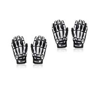 Abaodam 2 Piezas Guantes de Ciclismo para Hombre Diseño de Esqueleto, Ventilación Stealth y Material de Poliéster Duradero, Talla L para Deportes al Aire Libre