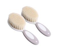 Abaodam 2 Piezas juego de champú para bebés cepillo de limpieza cepillo de pelo para niños pequeños masaje de héroe del cuero cabelludo cepillo de pelo de bebé cepillo de ducha de bebé