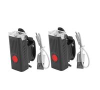 Abaodam 2 Piezas Luces de Bicicleta Recargables USB Alta Brillo Diseño Ajustables Accesorios para Ciclismo para Días Lluviosos