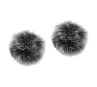 Abaodam 2 Piezas Micrófono De Solapa Orejeras Peludas Con Pantalla De Viento Esponja Para Micrófono Lavalier Pequeña Cubierta De Micrófono Parabrisas Peludo Lana Sintética