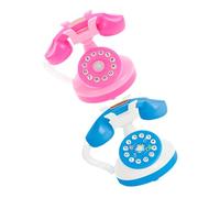Abaodam 2 Piezas Mini Teléfono de Juguete para Niñas y Diseño Realista de Imitación para Desarrollo del Lenguaje y Habilidades Sociales Colores Rosa y Azul