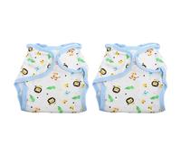 Abaodam 2 piezas Pantalones Pañales de Algodón para Recién Nacido Transpirables y Lavables Unidades Entrenamiento para Bebés de Años Diseño de León y Cocodrilo Protección contra Humedad y