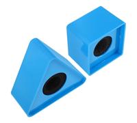 Abaodam 2 Piezas Portable Square Triangular Microphone Nameplates For Interviews Conferences TV Stations Professional Branding Holder