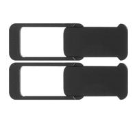 Abaodam 2 Piezas Protector Web para Portátil Cubierta Deslizante Negra de Abs, Diseño Ultrafino y Resistente, Tapa de Cámara para Seguridad Informática en Oficina y Hogar