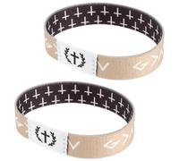 Abaodam 2 Piezas Pulsera Cristiana Versículos Bíblicos para Hombre, Banda de Tela Elástica que Apoya la Meditación Espiritual y Es Recordatorio de Fe para Ceremonias de Graduación