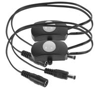 Abaodam 2 Piezas Sensor de Infrarrojos, Sensor de Movimiento 5v-24v 5a, Plástico y Metal, Negro, Detecta Actividades Humanas, Enciende y Apaga Luces, Interior y Exterior