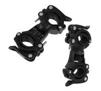 Abaodam 2 Piezas Soporte Bicicleta Clip Linterna Doble Agujero Montaje Compatible con Linternas para Ciclismo y Bastones de y Resistente para Aficionados y Profesionales