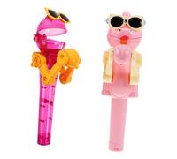 Abaodam 2 Piezas Soporte de Lollipop Forma de Dinosaurio Robot para y Fomentar la Interacción Social Juguete Divertido con Realistas para Aficionados los Dinosaurios