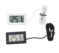 Abaodam 2 Piezas Termómetro Digital Integrado para Frigorífico Pantalla Clara Sensor Preciso Diseño Negro y Blanco Control Exacto de Temperatura para Neveras y Incubadoras